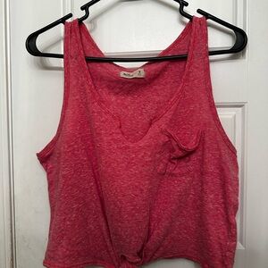 Hollister Pink Sleeveless Crop Tank Top